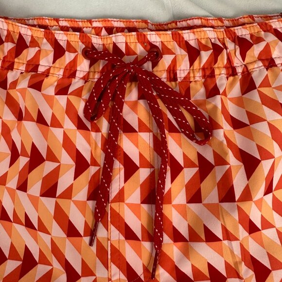Laguna Swim Mens XL Swim Trunks Lava Falls Red Geometric Quick-Dry UPF 50+ 7" - Picture 4 of 13